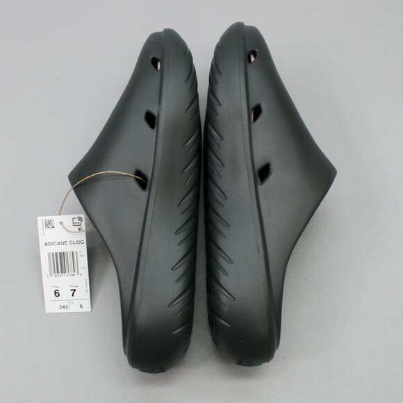 Adidas Ladies 7 Adicane Clogs Carbon Black Slip-on Mules Slides Sandals - HQ9918 - Picture 10 of 10